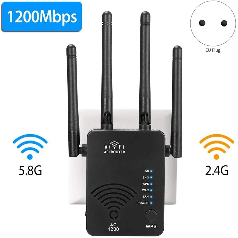Усилитель сигнала Wi Fi 1200 Мбит/с 2 4 ГГц и 5 ГГц|Беспроводные роутеры| |