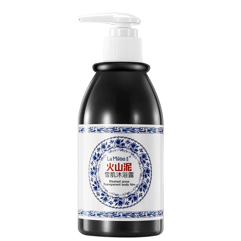 

250ml La Milee Volcanic Mud Gel Whole Body Wash Fast Whitening Deep Clean Skin Moisturizing Exfoliating Body Care Bath and Body