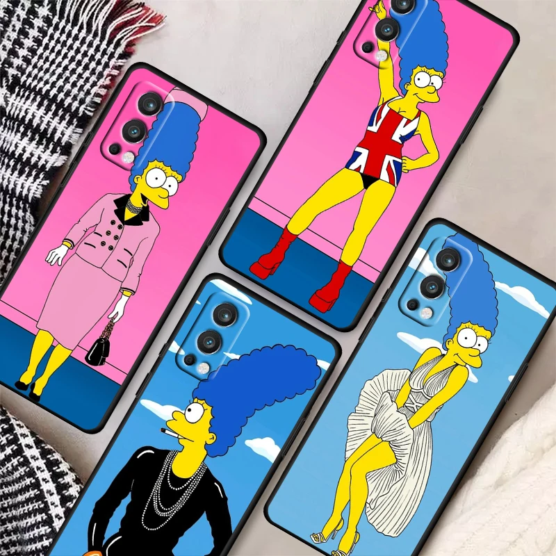

The Simpsons Fashion Mom For OnePlus Nord 2 CE N10 N100 5G 9R 9 7T 8 8T 7 Pro 6T 5T Silicone Soft Black Phone Case