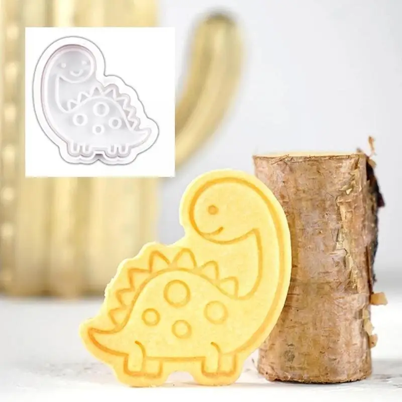 

Cute Dinosaur Cookies Cutter Mold Dinosaur Biscuit Mould For Cookies Tools Forms Cutter For Gingerbread Cake Embossing Dino W9Y1