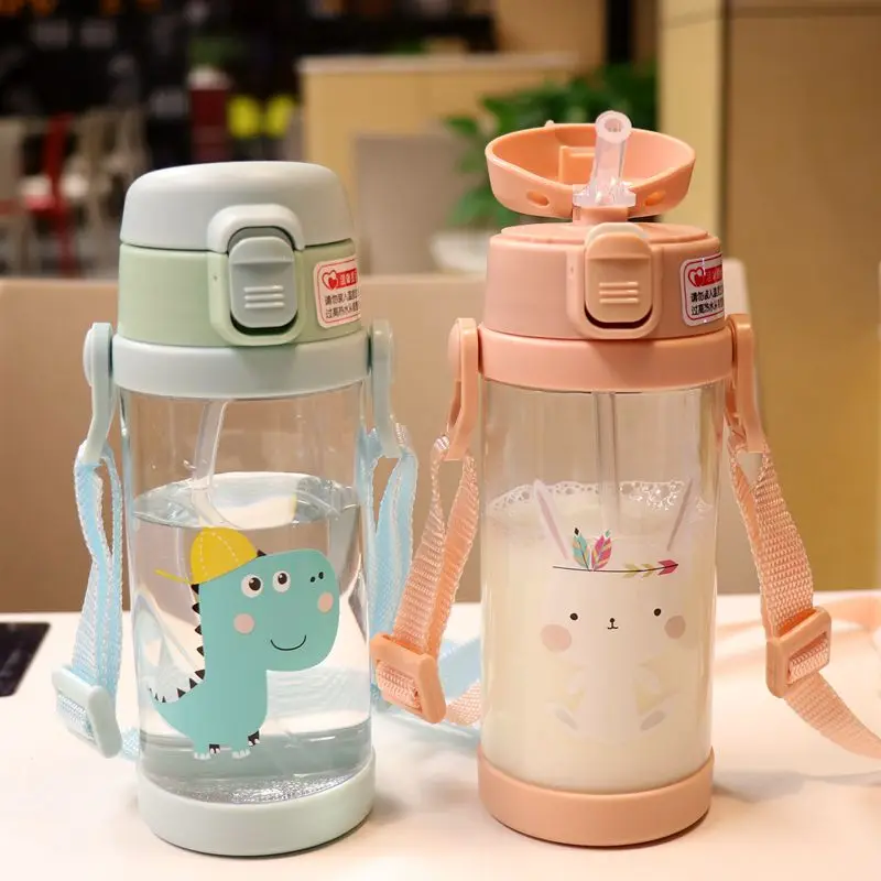 Милая детская соломенная чашка в виде зоопарка с мультяшными животными бутылка