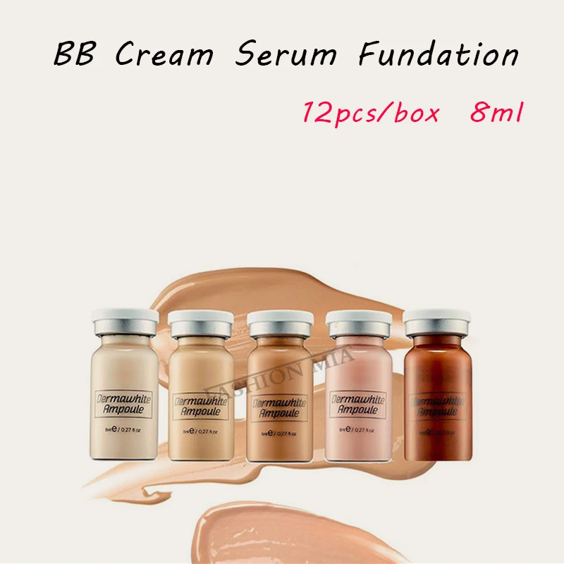 

6 Color 8ml BB Cream Gold Ampoule Serum Fundation Booster Starter Kit Essence of the Beauty Salon for Brightening and Anti-aging