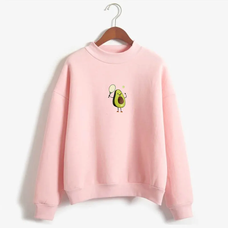 high Sweatshirt1 Милая мультяшная толстовка с авокадо, толстовка с капюшоном, кавайный принт, топ, модная Толстовка с принтом для девушек, Женская толстовка, одежда в стиле хип-хоп - Цвет: high Sweatshirt1