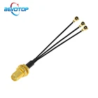 1 до 3 кабель сплиттер 1 RP-SMA Женский до 3 u.FL IPX IPEX4 MHF4 со штекера на гнездо RF1.13 косичка WI-FI удлинитель антенны кабельные перемычки