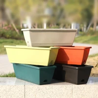 1pc lazy plastic flower pots for balcony planting vegetables and flowers rectangular planting troughs for planting vegetables