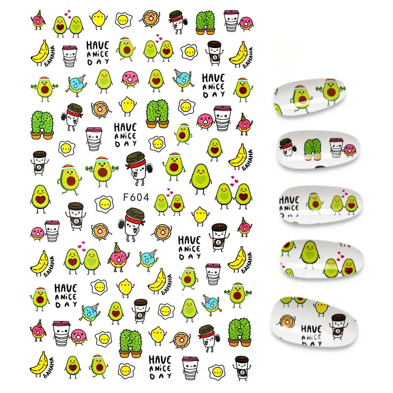 

1 предмет 3D ногтей Стикеры комиксов клей Фольга наклейки для ногтей Стикеры арт мультяшный дизайн ногтей аксессуары конструкции инструмент