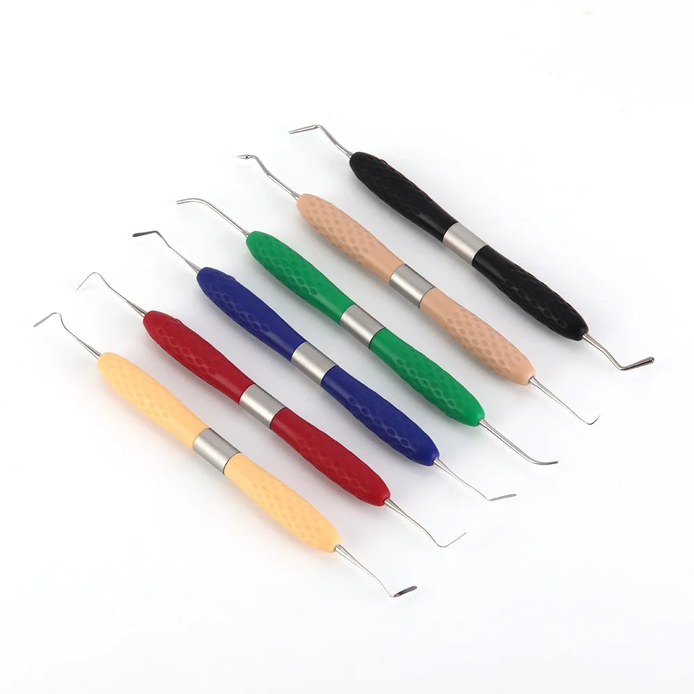 

7pcs/Kit Dental Resin Filler Aesthetic Restoration Kit Fit For LM Resin Knife Plastic Dresser With Silicone Handle Dentistry