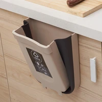 Folding Waste Bin Kitchen Organizer Hanging Garbage Container Wall Mounted Recycling Kitchen Cabinet Door Trashcan Waste Bin