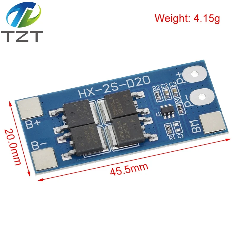 Защитная плата литиевой батареи 2S 10A 7 4 V 18650 8 сбалансированная функция/Защита от