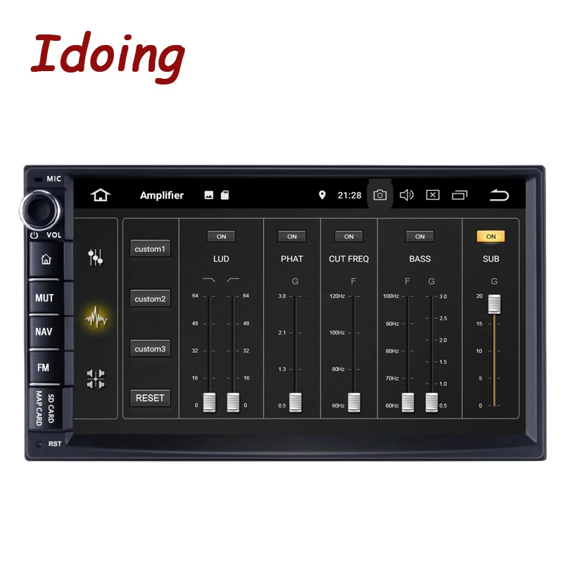 Автомобильный мультимедийный видеоплеер Idoing универсальный 2 din 7 " Android DSP Bluetooth 5