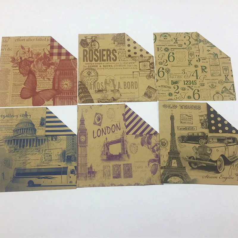 60 листов многофункциональная крафт бумага двусторонняя печать винтажная