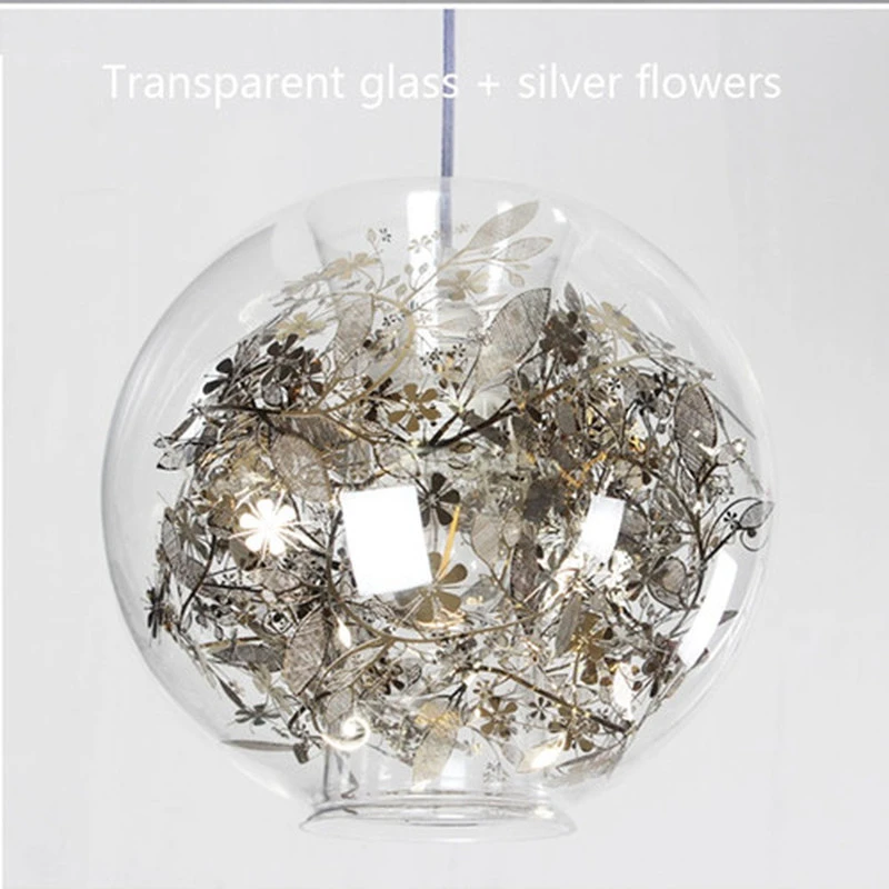 Artecnica Tangle Globe Led Pendant Light Lustre Glass Fish Tank Steel Flower Lamp Indoor Hanglamp Lampara Fixtures | Лампы и освещение