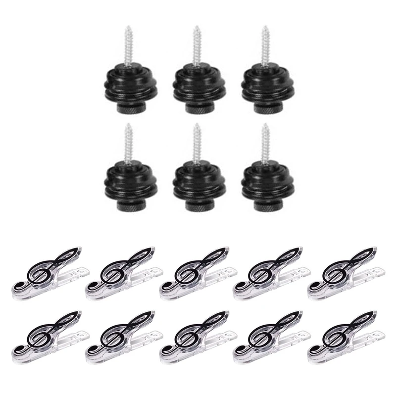 

10PCS Music Score Folder Music Note Folder with 6PCS Guitar Strap Nails