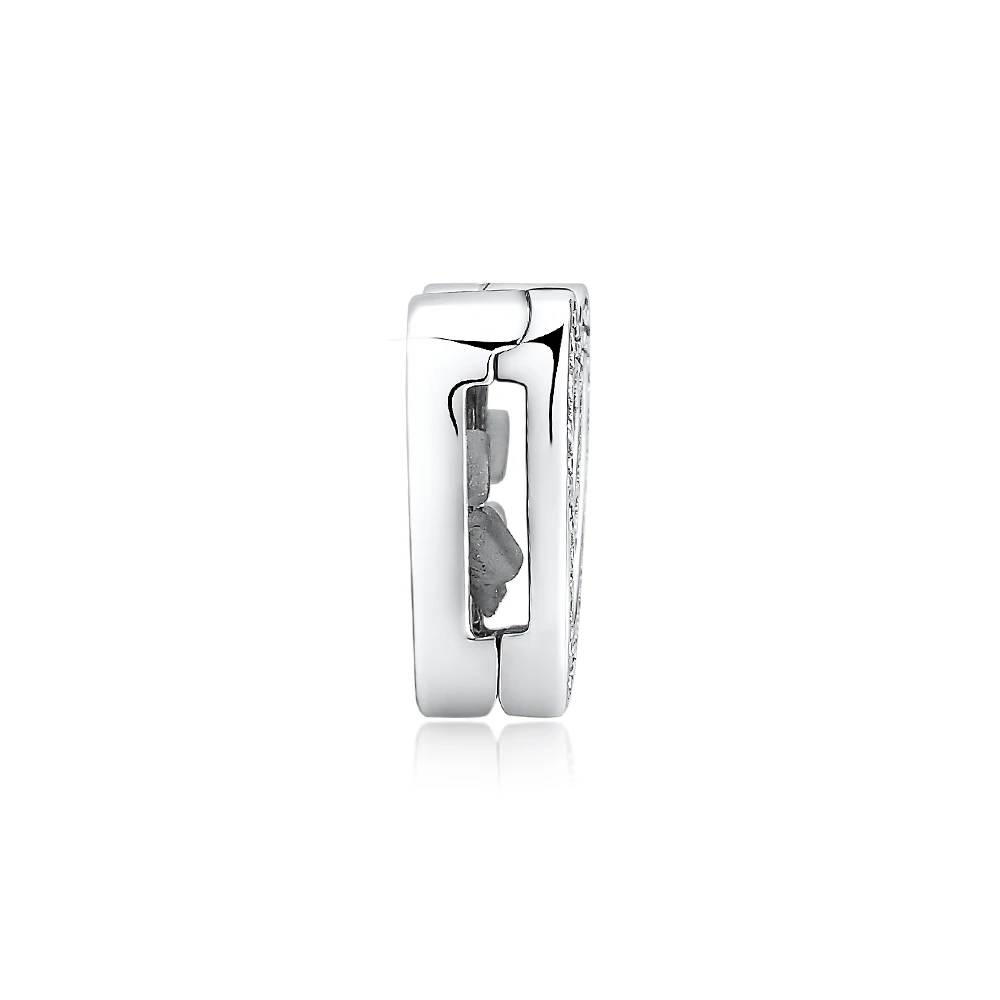 DIY Fits for Pandora Charms Bracelets Heart of Love Clip Beads 100% 925 Sterling-Silver-Jewelry Free Shipping | Украшения и