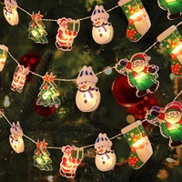 1 2m2 5m led christmas tree decorations lamp snowman snowflake led string lights waterproof ligth new year party for decoration