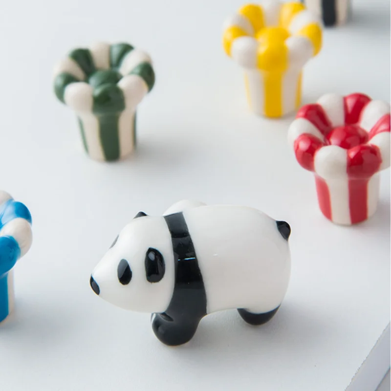 

Ceramic Handle Children's Room Cute Simple Cabinet Drawer Cartoon Painted Hook Accessories