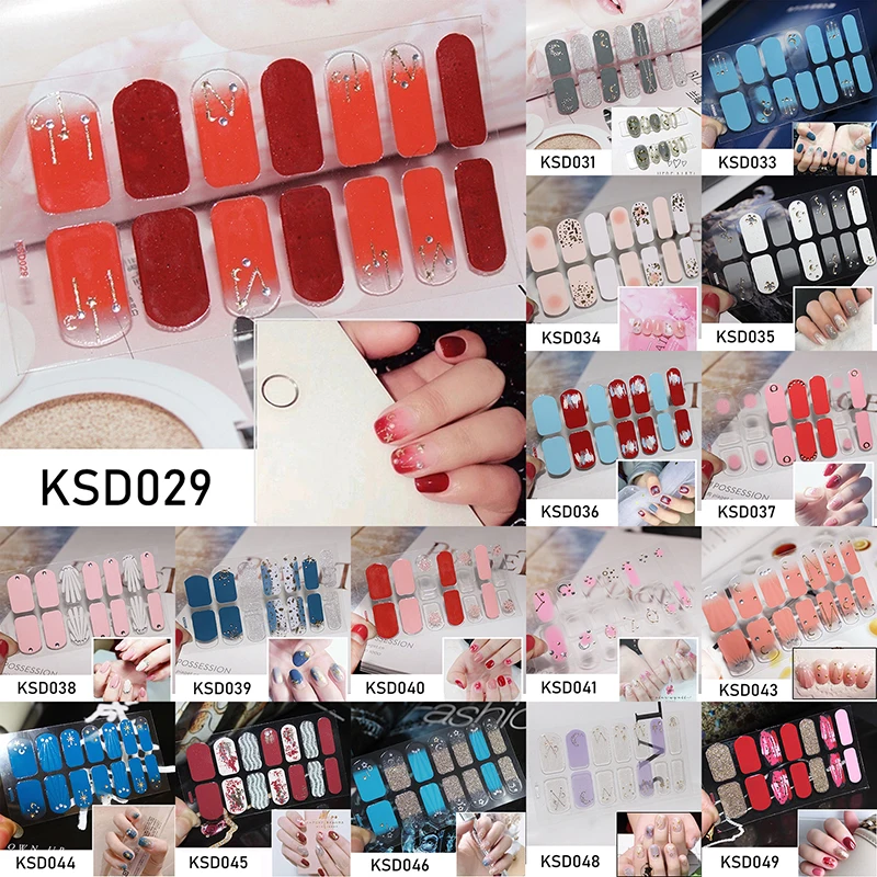 

LADY KINDOM 3D Bronzing Stars and Moon Series Nail Art Sticker Nail Polish Strips Waterproof Nail Patch Environmental Nail Wraps