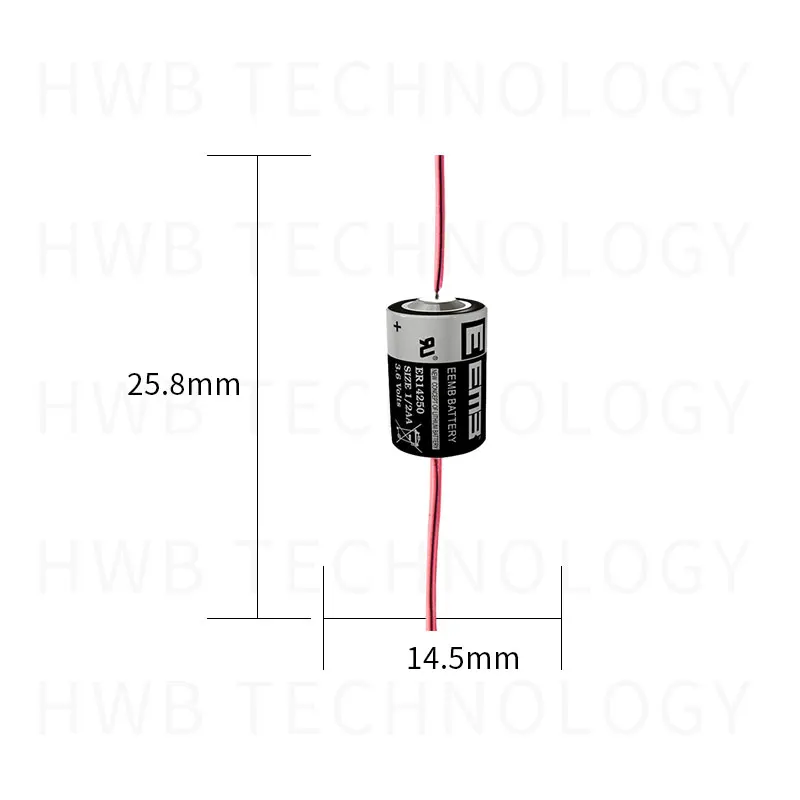 20 шт./лот EEMB ER14250 1/2AA 3 6 V 1200mAh литиевая батарея с сваркой + бесплатная доставка|battery