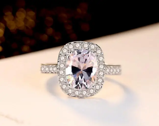 

YKD307 S925 Sterling Silver Ring lady ring zircon ring wedding engagement birthday party gift