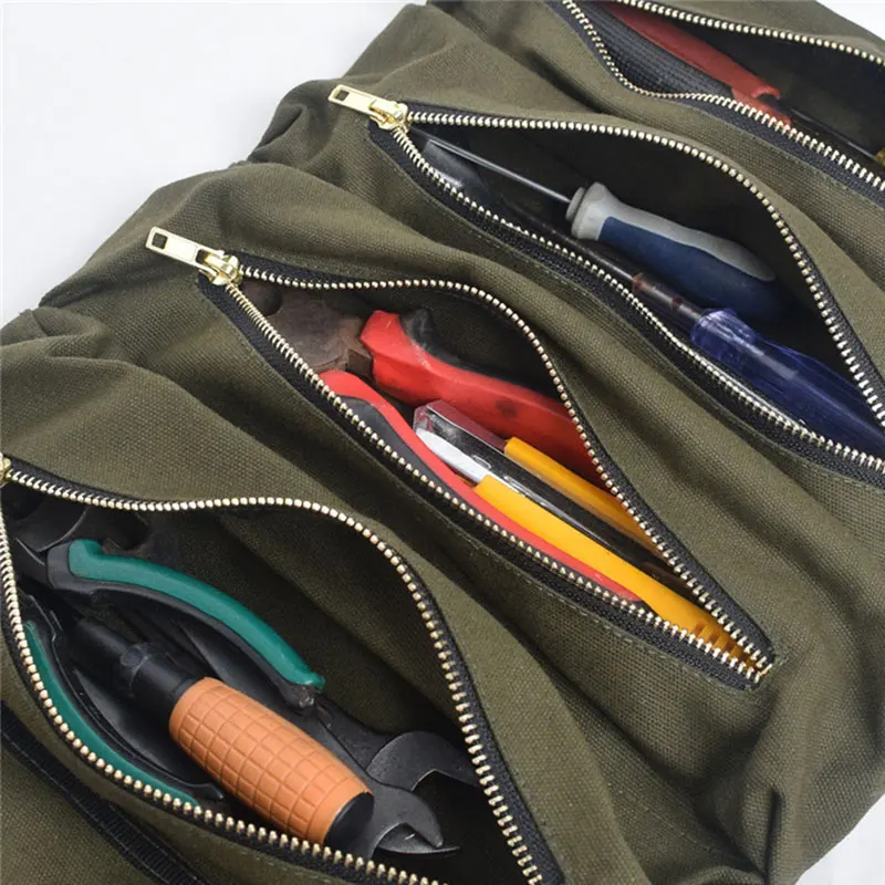 

Roll Tool Roll Multi-Purpose Tool Roll Up Bag Wrench Roll Pouch Hanging Tool Storage Bag SEC88