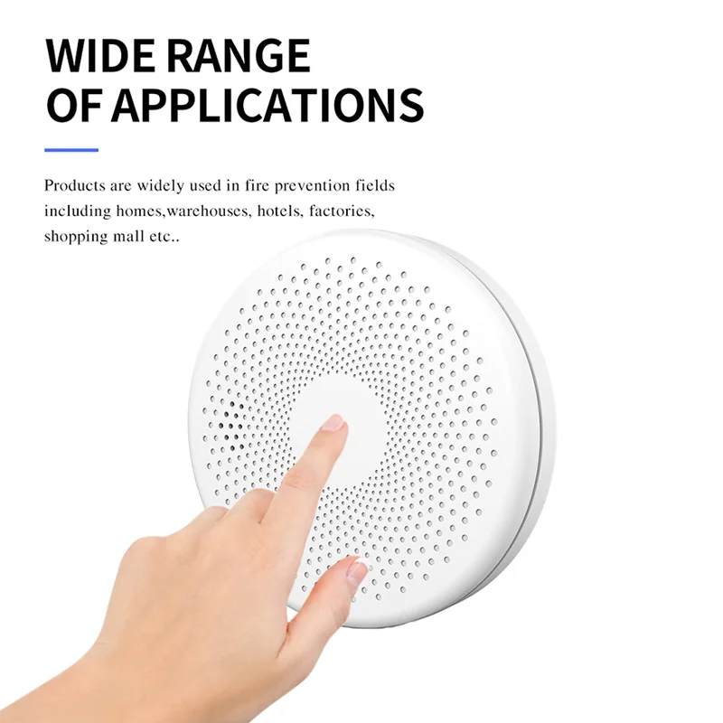 Tuya Wifi Smoke Detector Independent Fire Alarm Wireless High DB Loudspeaker Smart Life App Sensor For Home Security | Электроника