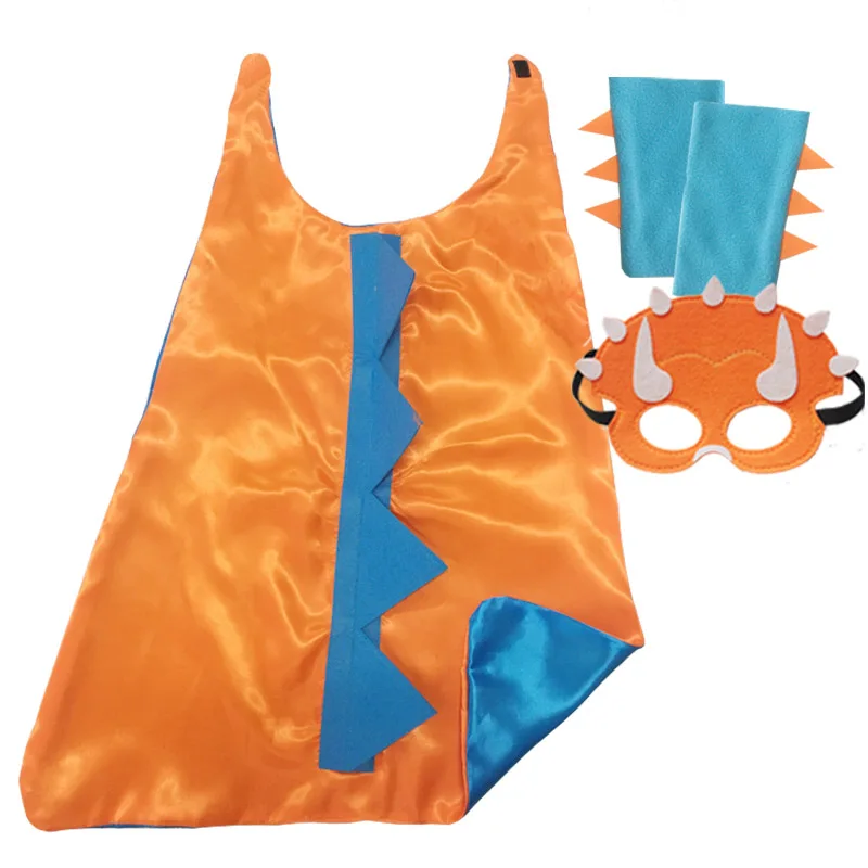 Костюм на Хэллоуин для мальчиков и девочек костюм динозавра накидка супергероя с