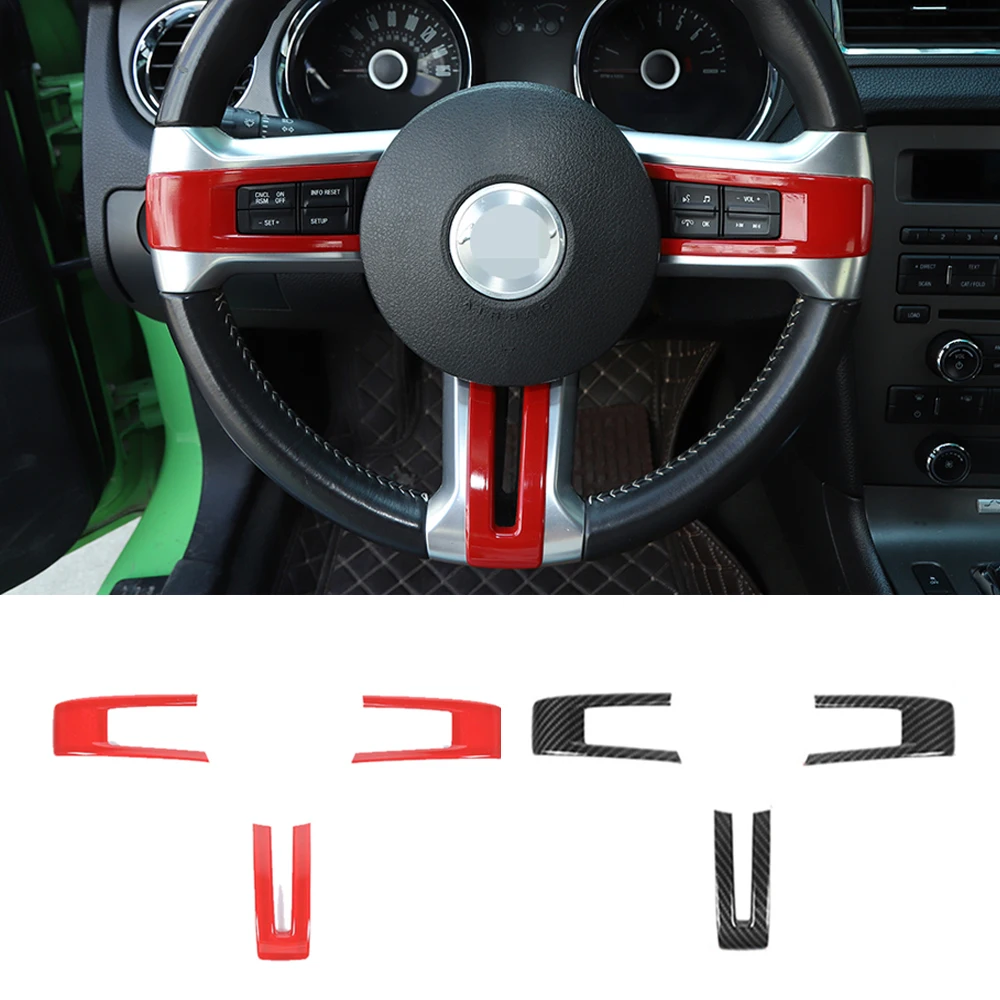 

Крышка кнопки на руль из АБС-пластика, декоративная отделка, подходит для Ford Mustang 2009-2013, аксессуары для салона автомобиля