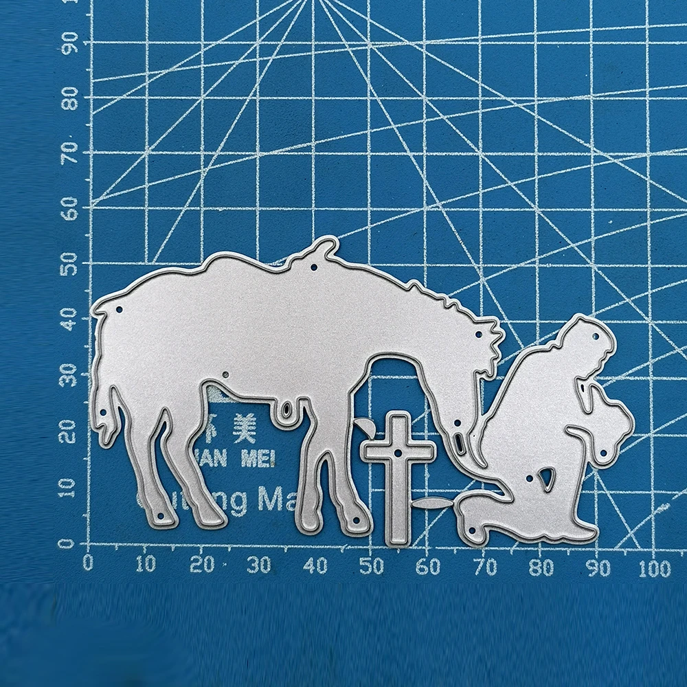 Человека и лошади ремесло металлический Трафаретный вырубной штамп для