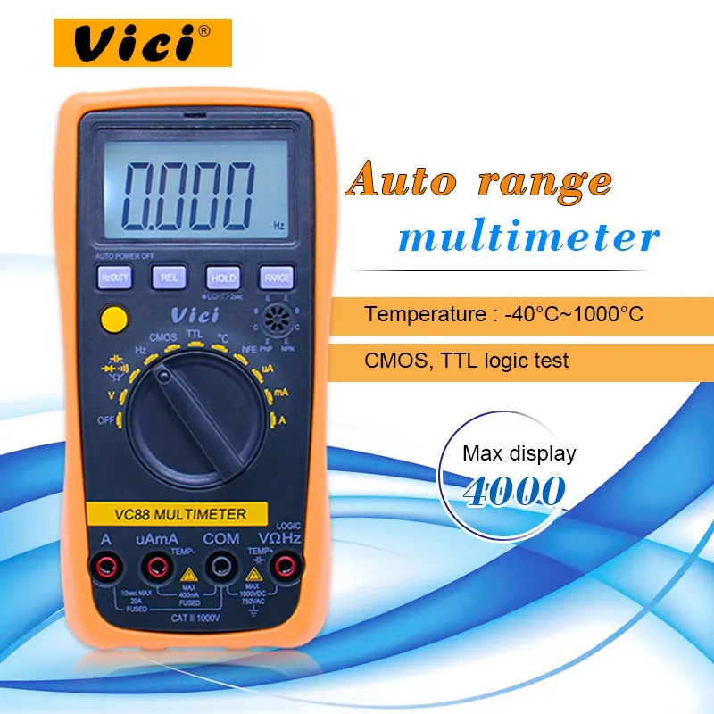 VICI VC88 3 3/4 Цифровой мультиметр автоматический диапазон DMM w/Температура Емкость