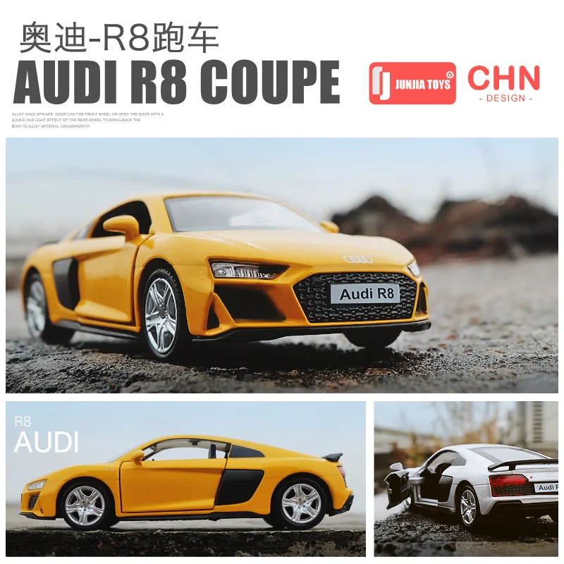 

Модель спортивного автомобиля R8, модель автомобиля из сплава, детская Игрушечная машина, модель автомобиля для мальчика, коллекционные укр...