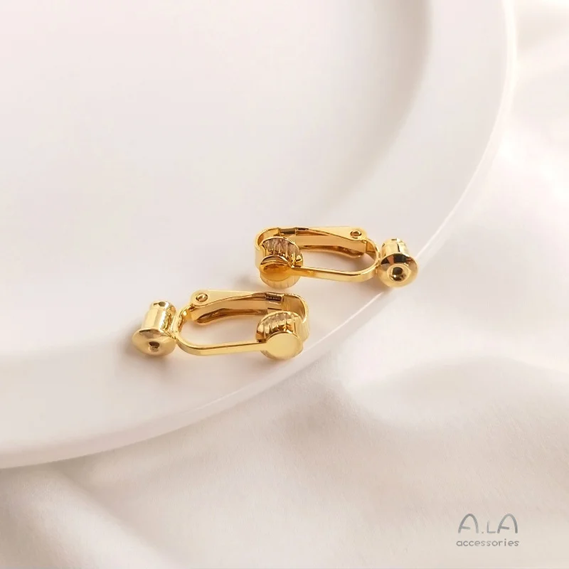 Зажим для ушей из 18-каратного золота силиконовый штекер самостоятельного