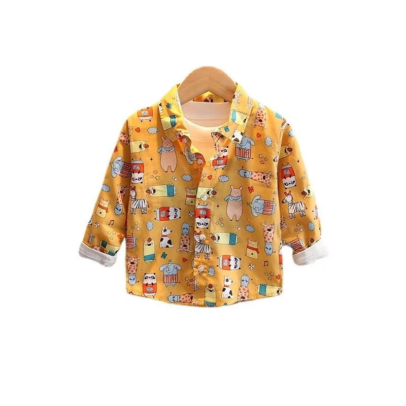 

New Spring Autumn Children Fashion Clothes Baby Boys Girls Cartoon Shirt Kids Infant Cotton Clothing Toddler Casual Costume