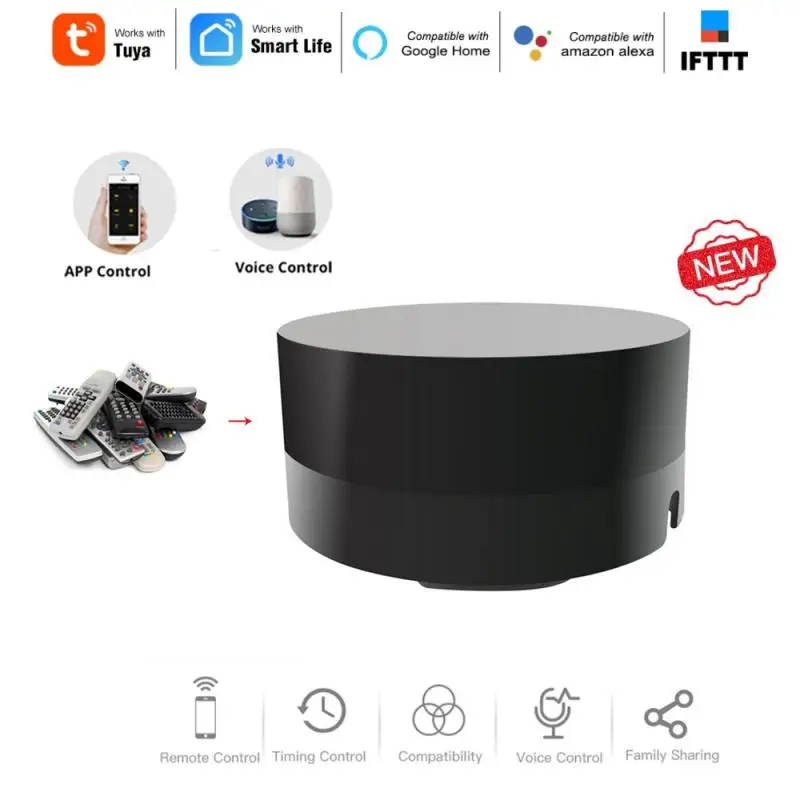 

Пульт управления умным домом Tuya, Универсальный ИК-пульт дистанционного управления, Wi-Fi, работает с Amz Alexa Google Home