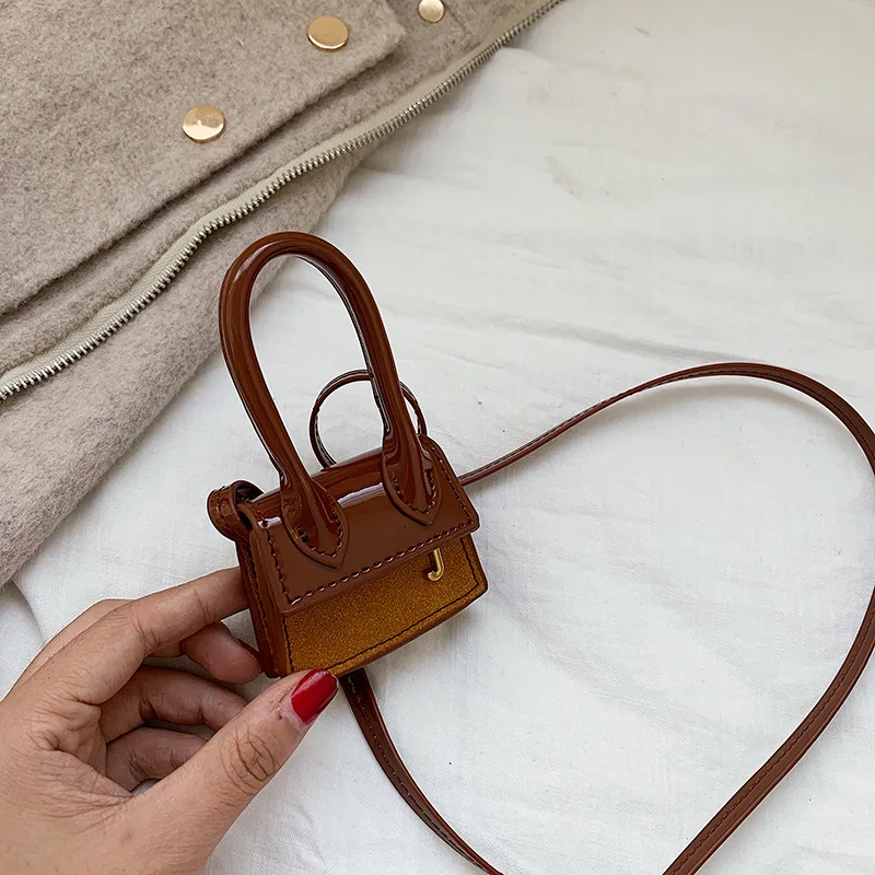 Mini Suede Brown Женская мини-сумка-тоут, новинка, крокодиловый узор, флип-сумка через плечо, женская простая сумка на плечо, маленькая квадратная женская сумка - Цвет: Mini Suede Brown