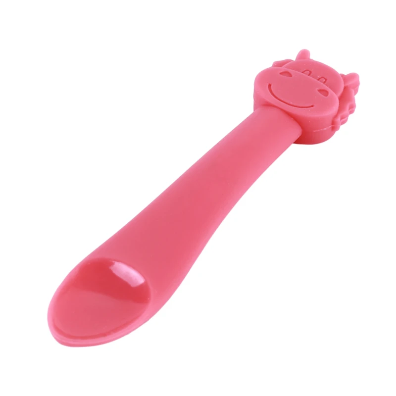 

Cartoon Baby Silicone Animal Pattern Soft Feeding Spoon Tableware Newborn Food Training Spoon Infant Learning Spoons Dishes New