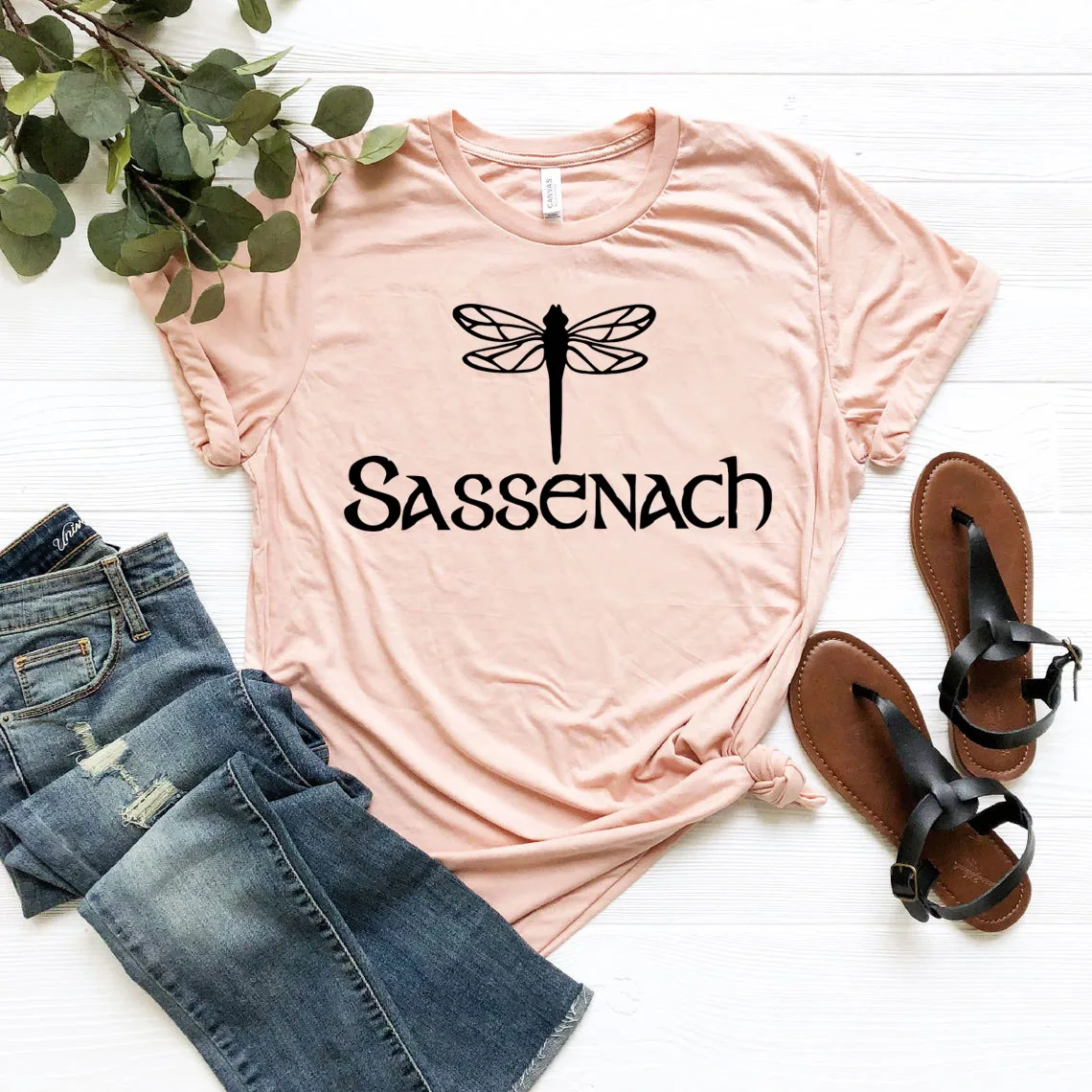 Sassenach Shirt Outlander Book Series T-Shirt Jamie Fraser Tee Tv Series Shirts Women Harajuku Graphic Tees Plus Size Tops