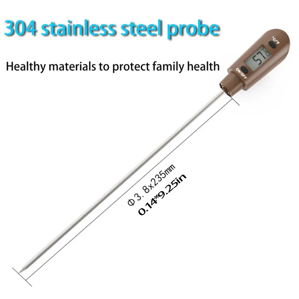 

Digital Cooking Thermometer Double Use Silicone Scraper Spatula Cooking Food Thermometer Household Baking Tool