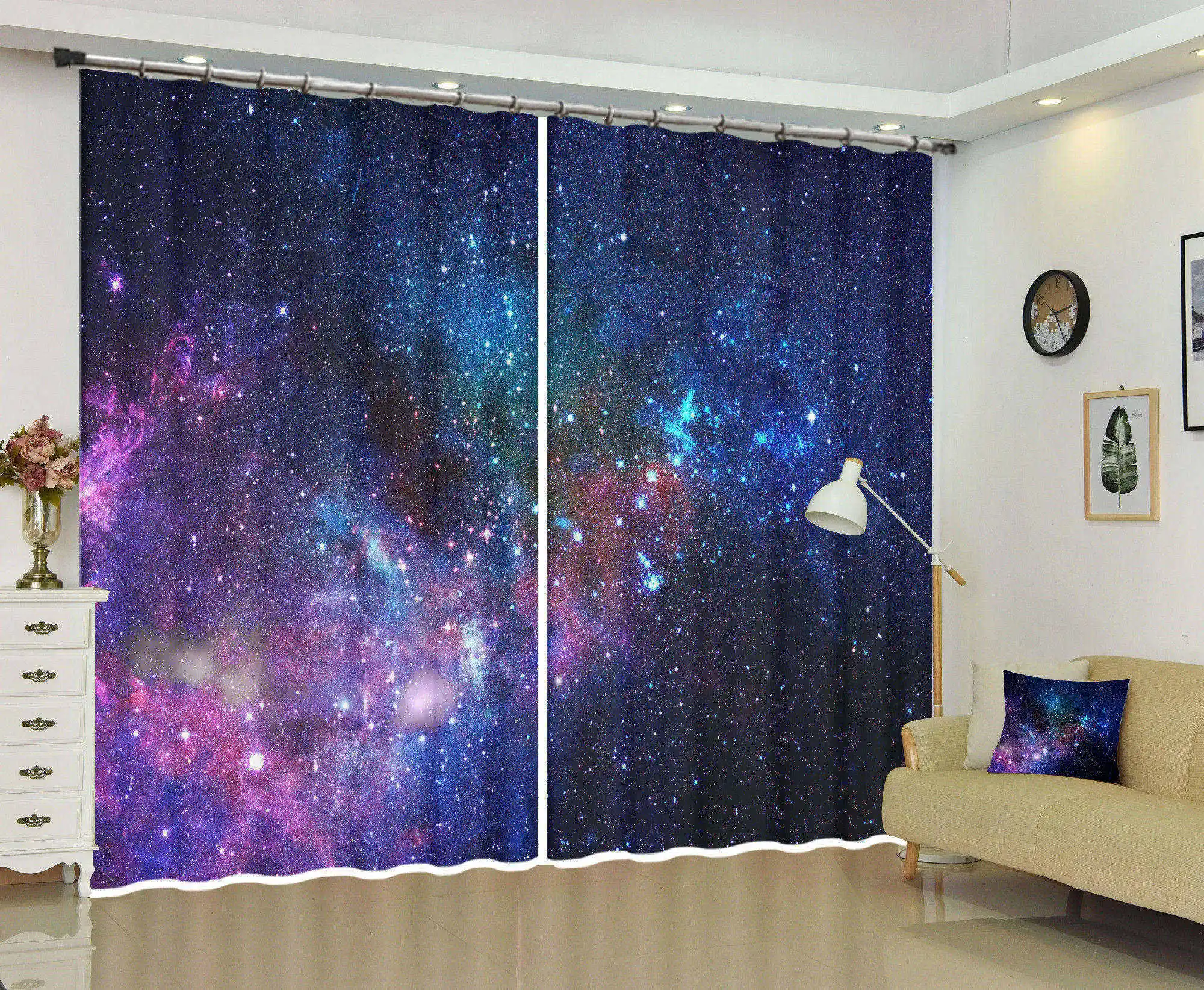 Космическая планета черная дыра личности 3D затемненные шторы на карту