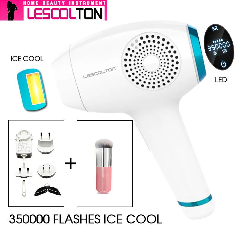 Icecool 2in1 Lescolton 6в1 5в1 4в1 IPL лазерная Машинка для удаления волос лазерный эпилятор постоянный Депилятор Электрический 1900000 импульсный - Цвет: Icecool 2in1