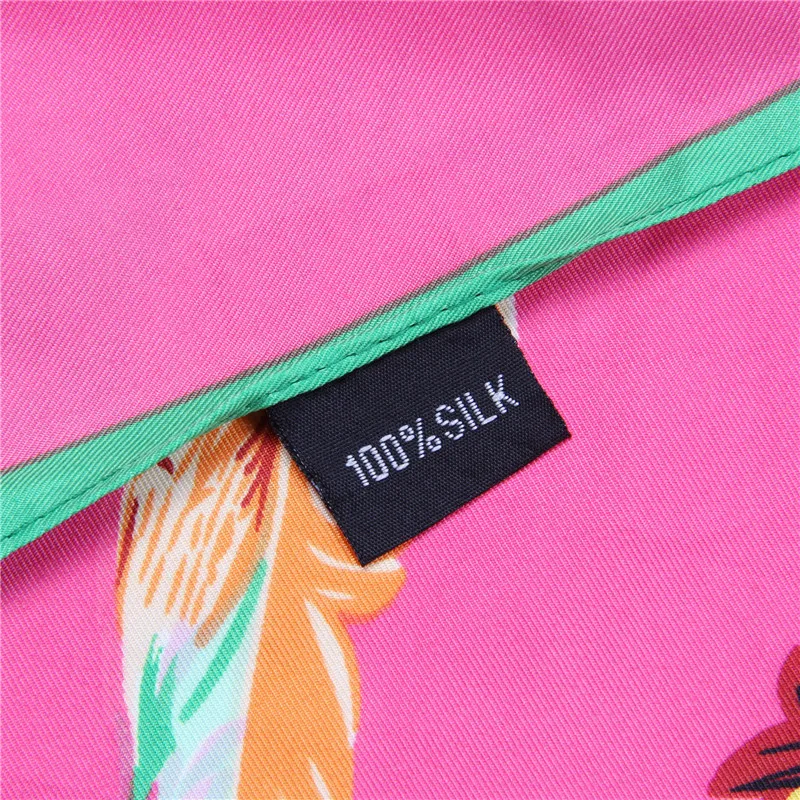 130*130 см 2020 Новый Для женщин перо с принтом короны Большой Шелковый шарф