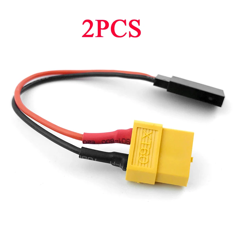 

2PCS Remote Control Lithium Battery Charging Cable Dupont Male To XT60 Female Power Control For FPV UAV/Racing Drone Accessories