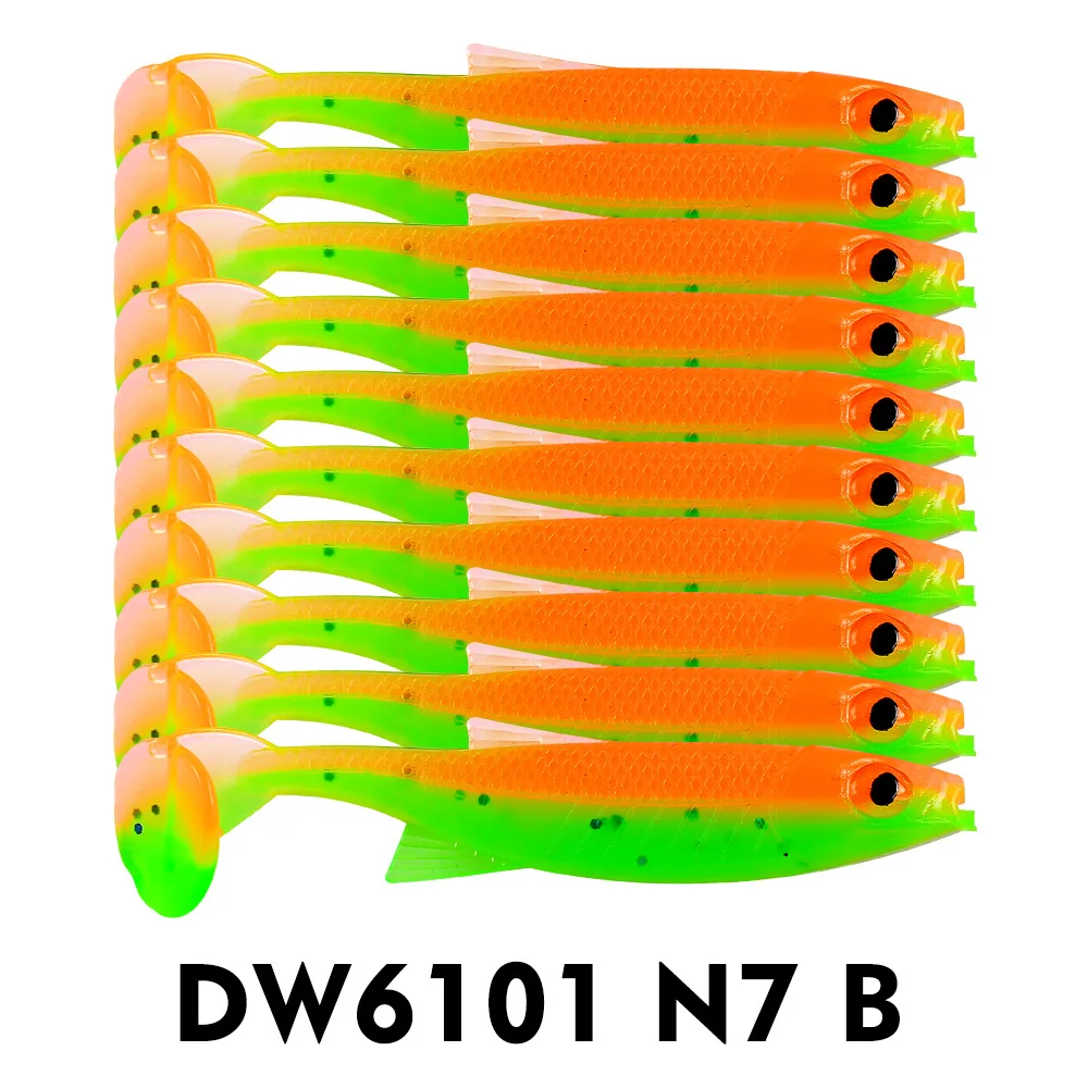 GLEEGLING 10 шт./лот искусственная Рыболовная Приманка Мягкая приманка 2 5 г/7 см Шад