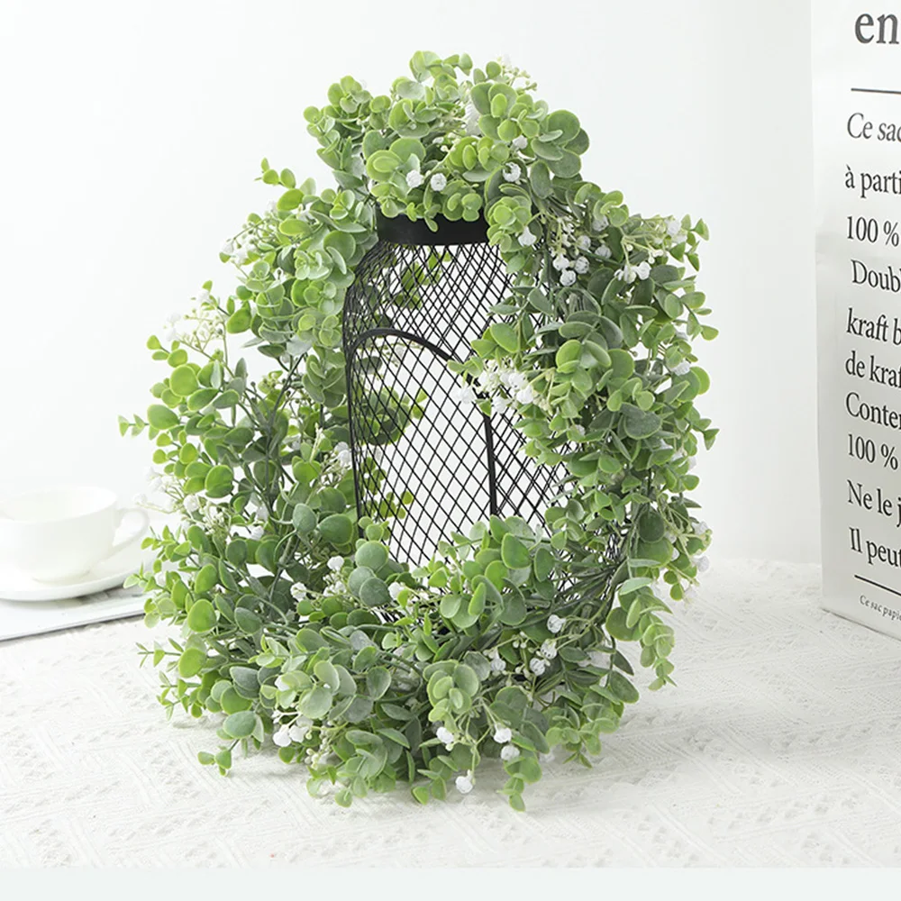 Домашние искусственные листья эвкалипта венки зеленые украшения вечерние для