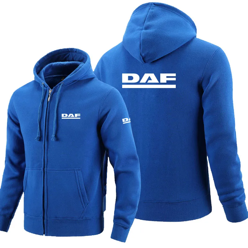 

2021fashion for DAF logo zipper Sweatshirt Men Zipper Hoodies Autumn Hoodie Winter Long Fashion Casual Clothes