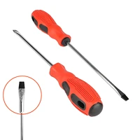 red insulated handle slotted screwdriver with magnetic non sparking manual installation tool non slip flathead screwdriver set