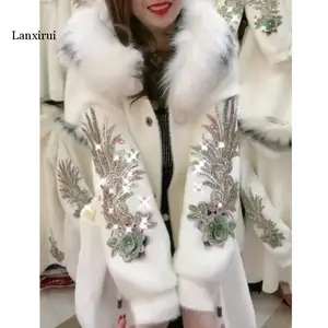 Женский бархатный кардиган из искусственной норки на весну и осень, женский модный свитер с капюшоном, пальто, женская Новая повседневная теплая верхняя одежда