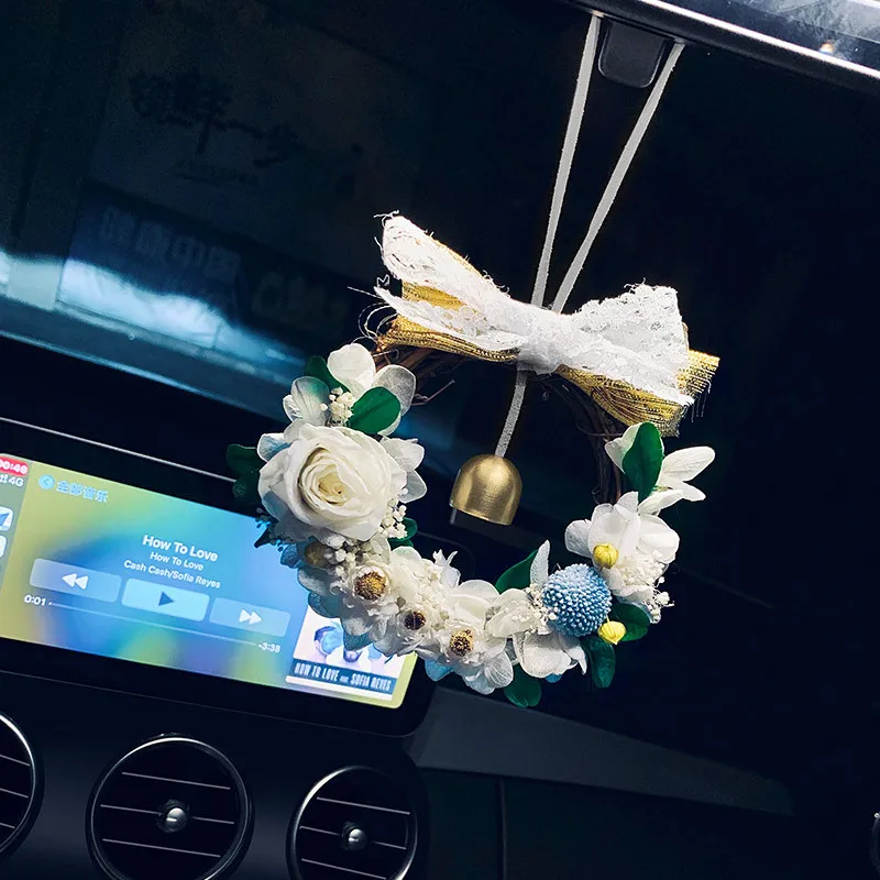 

Fashion Snd Romantic Immortal Flower Car Pendant Creative Car Aroma Garland Car Pendant Decorative Pendant Car Hanging