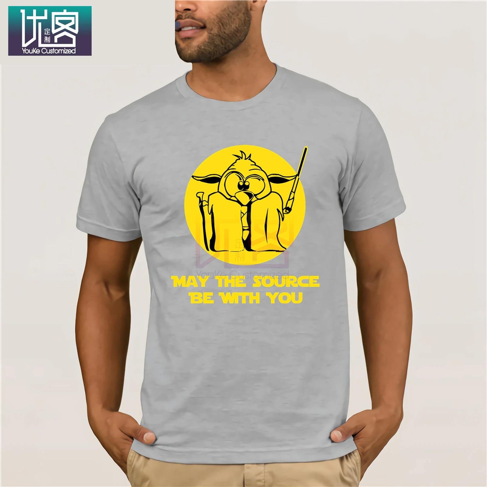 Футболка Linux Tux Penguin May The Source Be With You потрясающие уникальные хлопковые футболки с