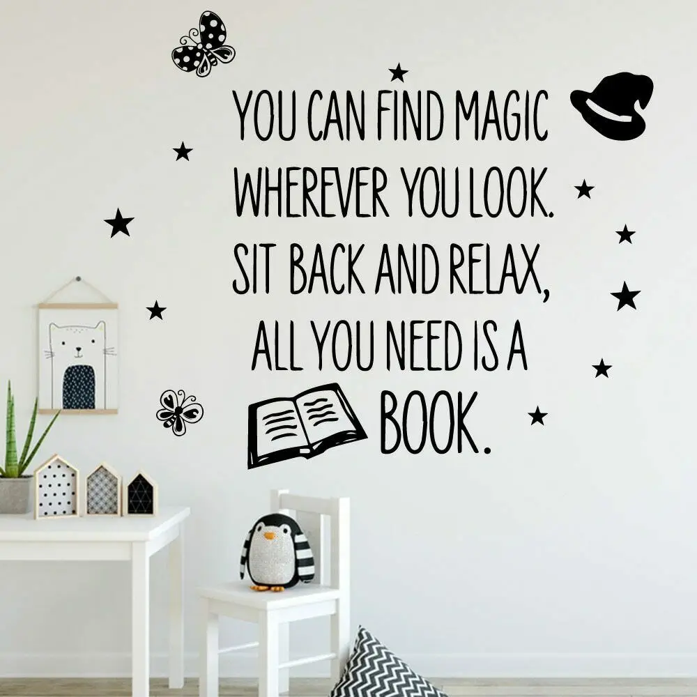 

Quotes Wall Decals Read Books Vinyl Wall Sticker Reading Room Library Book Shop Kids Bedroom Interior Decor Fashion Mural M686