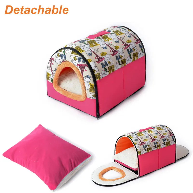 Складная кровать для домашних питомцев зимняя палатка-домик собак и кошек